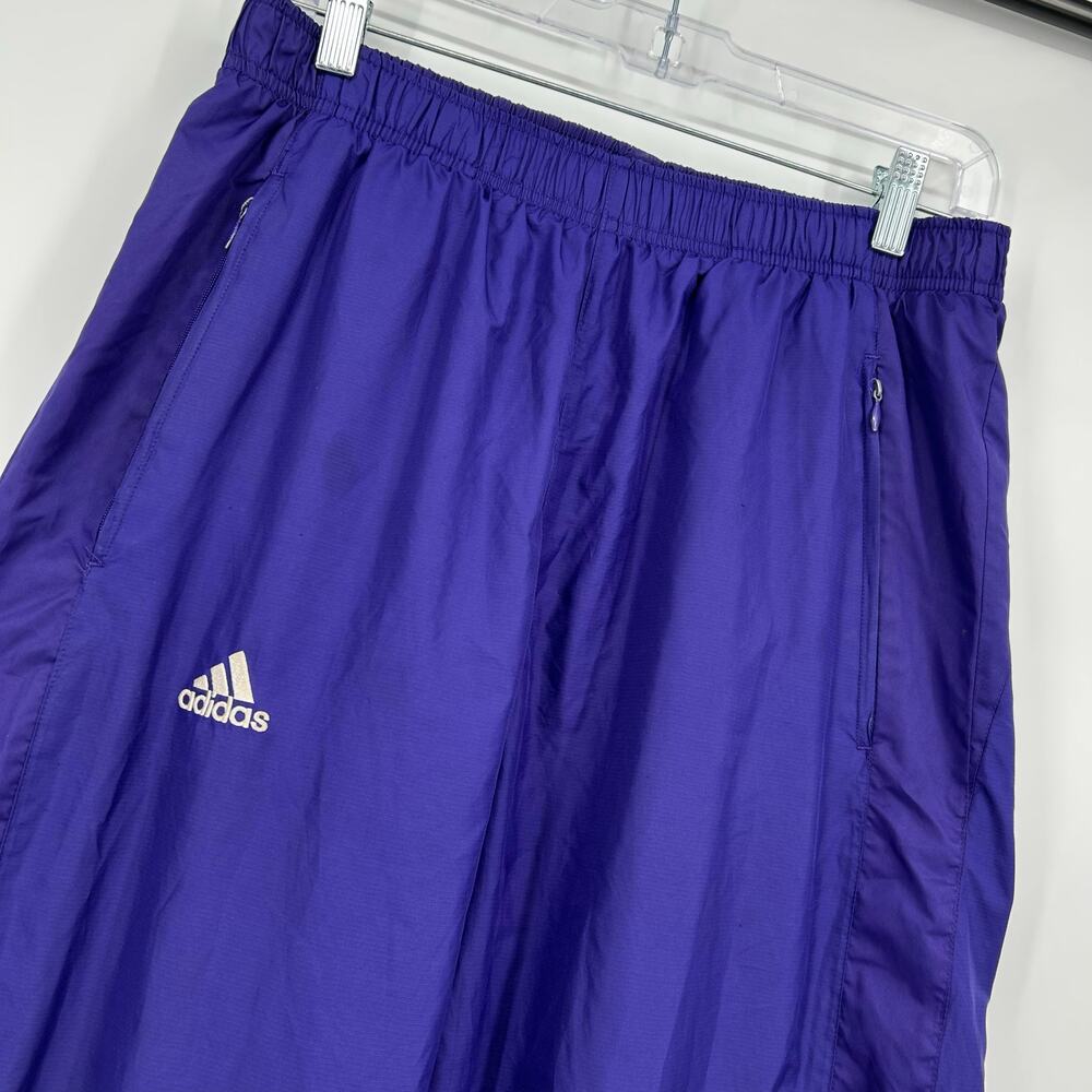 Vintage y2k Men's Purple Adidas Climalite Mesh Lined Windbreaker Sweatpants Sz S - Picture 2 of 11